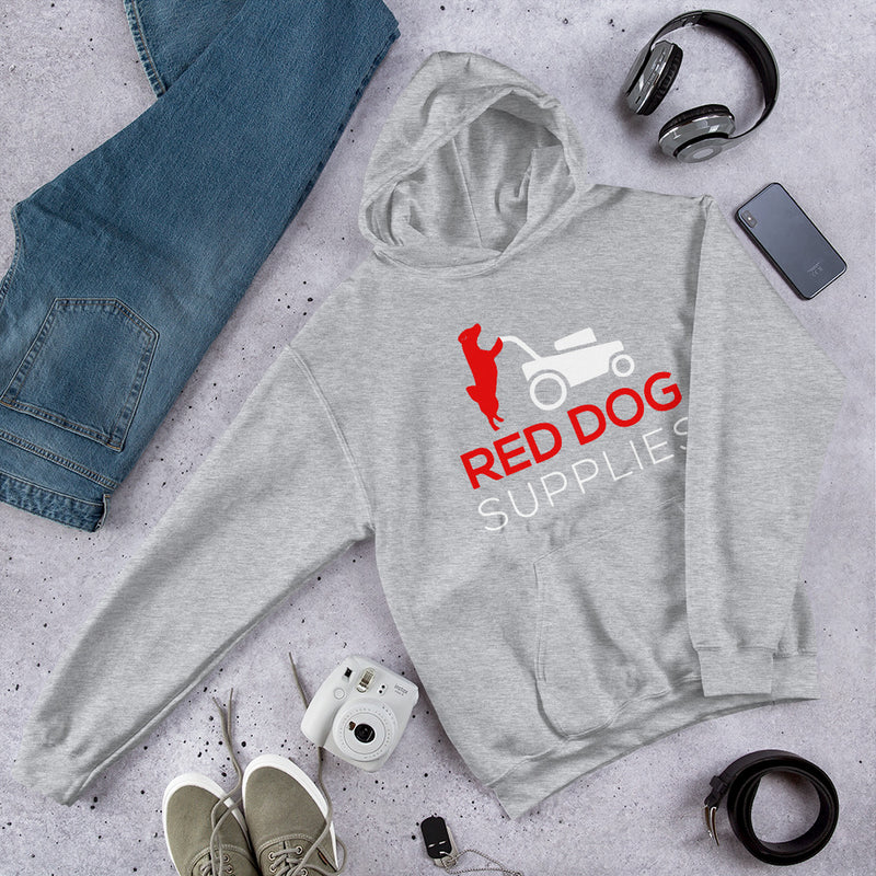 Red Dog Supplies Hoodie - Red & White