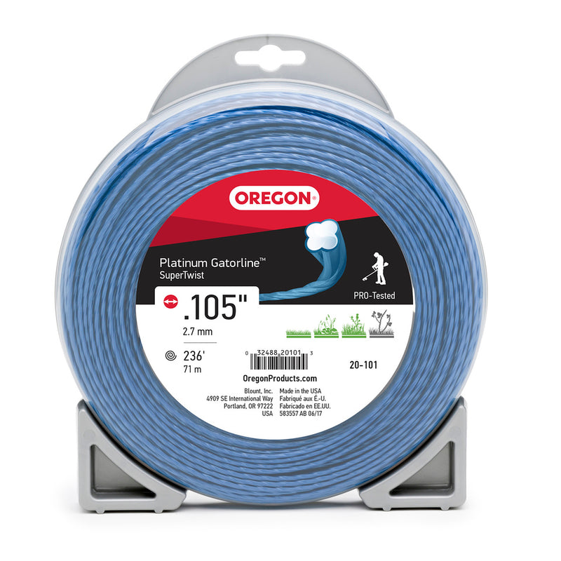 Oregon Trimmer Line - 20-101 - Platinum Gatorline - Supertwist - .105" Gauge, 1 lb. Donut, 236 Feet