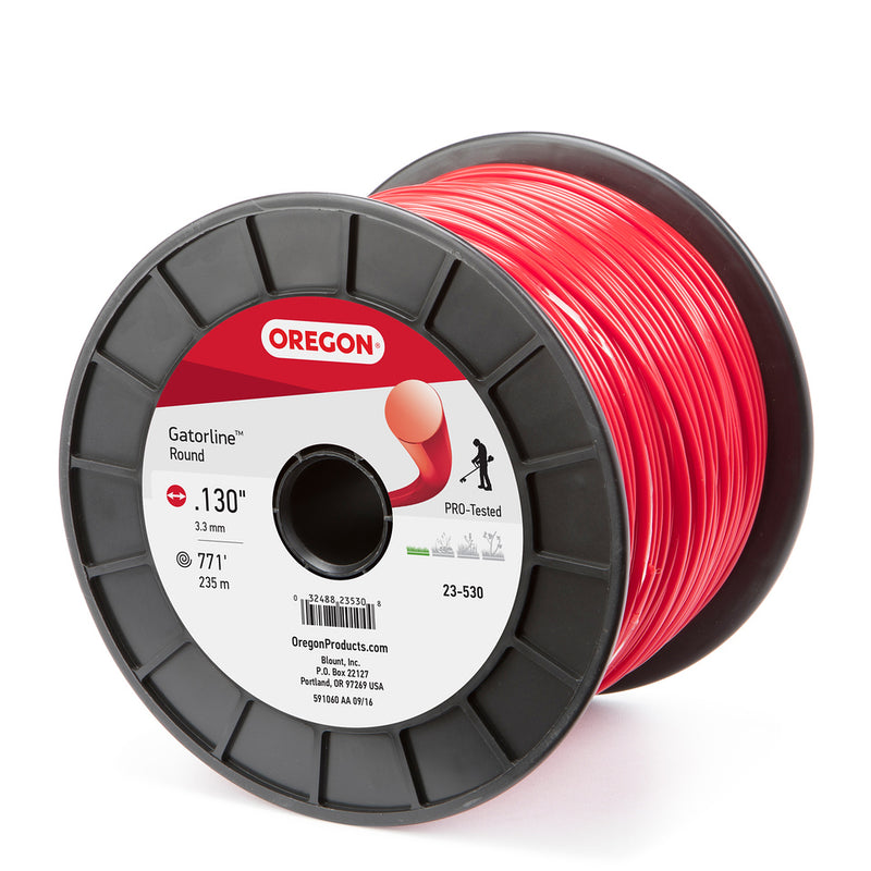 Oregon Trimmer Line - 23-530 - Red Gatorline - Round - .130" Gauge, 5 lb. Spool, 764 Feet