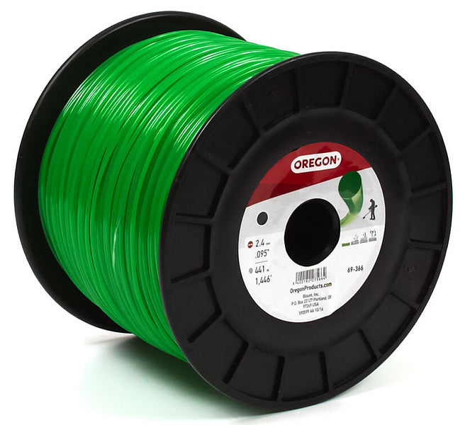 Oregon Trimmer Line - 69-366 - Green Gatorline - Round - .095" Gauge, 5 lb. Spool, 1446 Feet