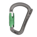 KMM - A547 - Titanium/Green Rhino HMS Locksafe Aluminum Carabiner