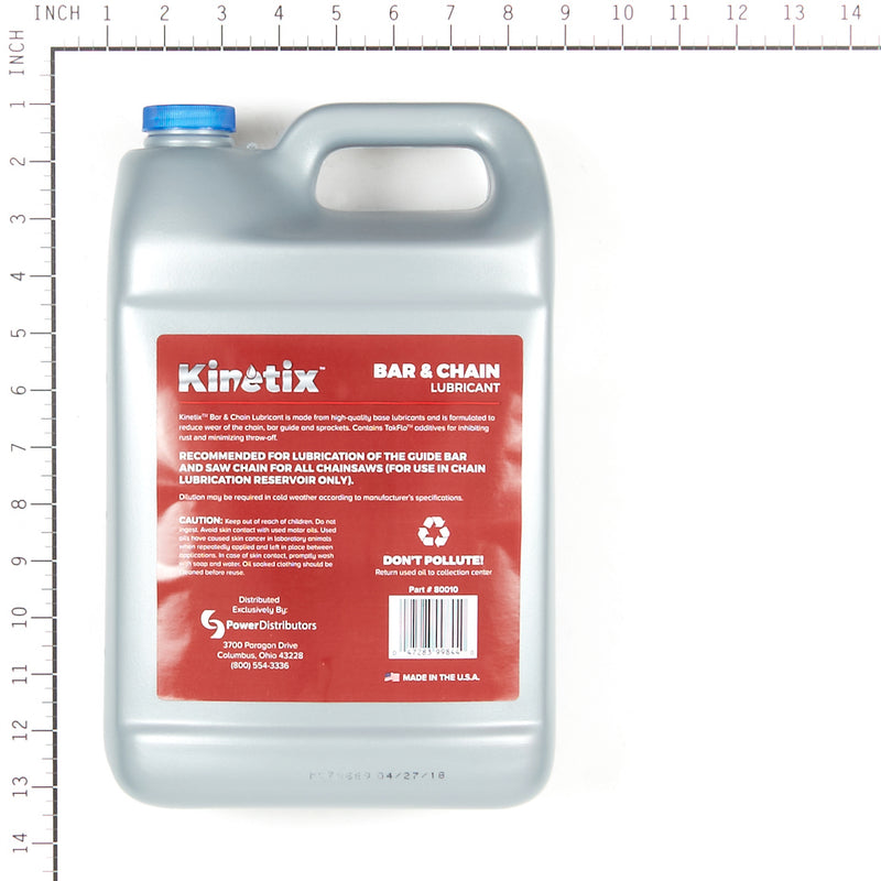 Kinetix - 80010 - All Season Bar & Chain Oil - 1 Gallon Bottle, 6 per Case