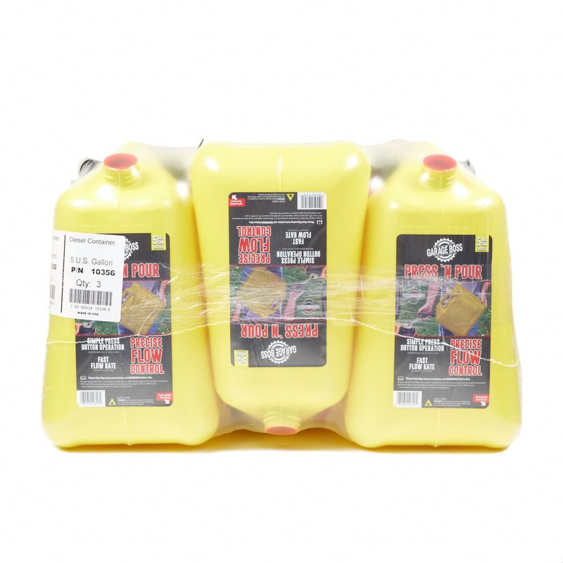 3 PK Briggs & Stratton - GB356 - Press 'N Pour 5 Gallon Diesel Can - Case of 3