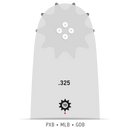 Oregon - 168PXBK095 - AdvanceCut Guide Bar, 16", .325" Pitch, .058" Gauge, 66 Drive Links
