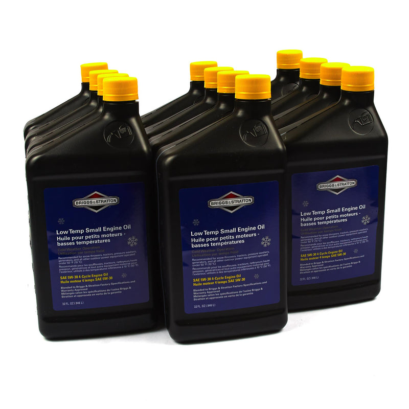 Briggs & Stratton - 100030C - Case of 12 - 5W30 Engine Oil, 32 oz Bottle